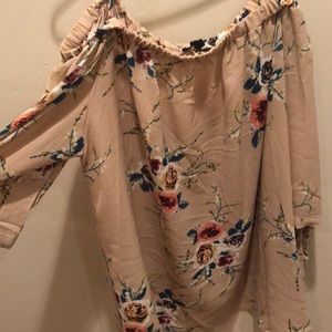 Off shoulder floral top